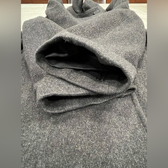 Talbots‎ | 100% Wool Classic Pea Coat | Charcoal Grey | Petite 14 - Picture 5 of 11